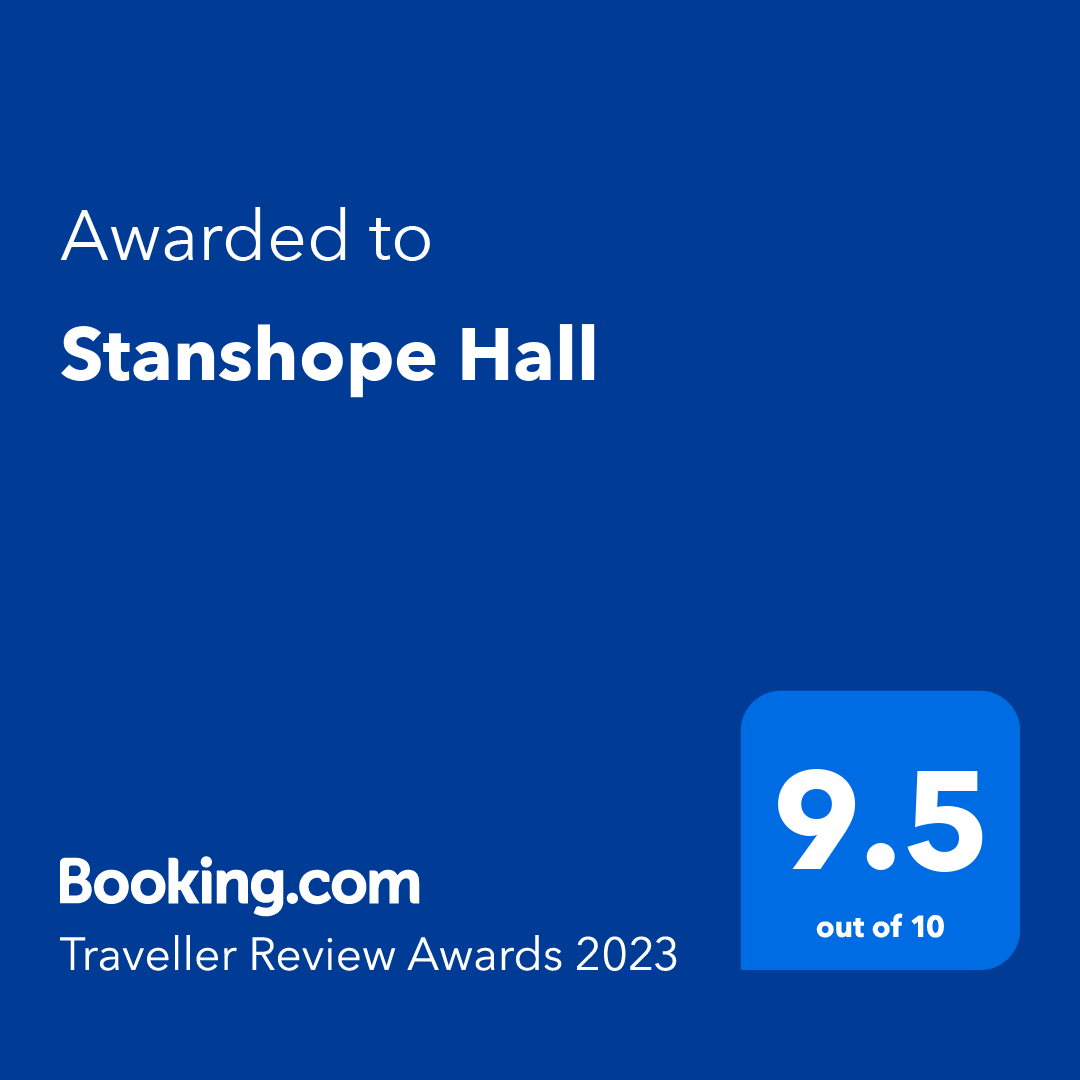 Stanshope Hall Booking.com Award of 9.6